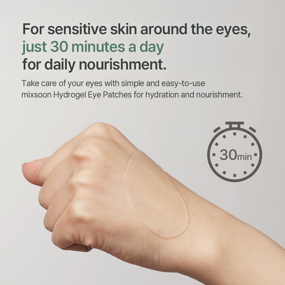 image:imagemixsoon CicaHyal Eye Patch Soothing Hydrating and Cooling Hydrogel Eye Patches Gentle Care for Tired Eyes 84 g 284 floz 30 pairs Korean Glass Skin CareCicaHyal