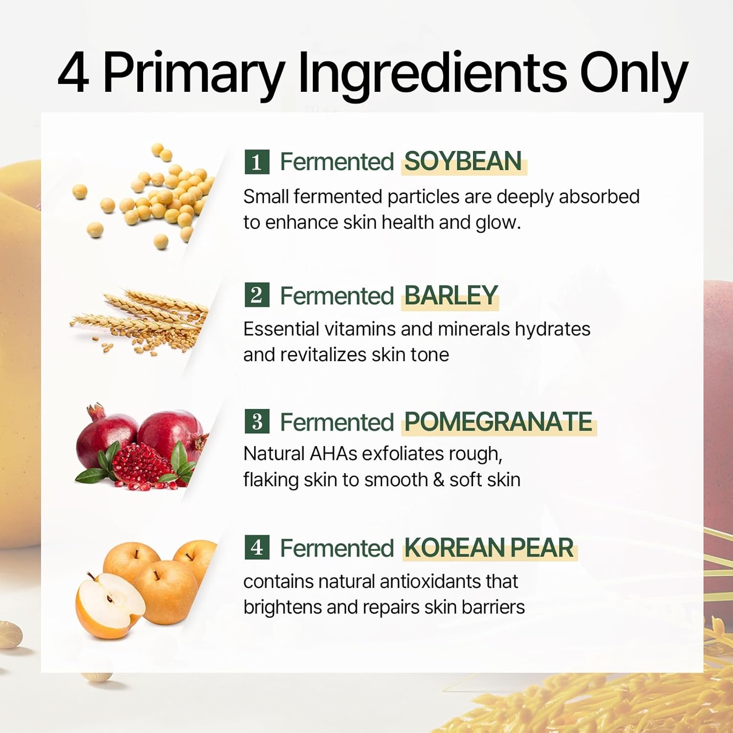 image:imagemixsoon Bean Essence Korean Skin Care Gentle AHA Exfoliating Essence for Glass Skin Glow Hydrating Face Serum with Fermented Bean Smooth Skin 50ml 169 floz Korean Glass Skin Care068 Fl Oz Pack of 1