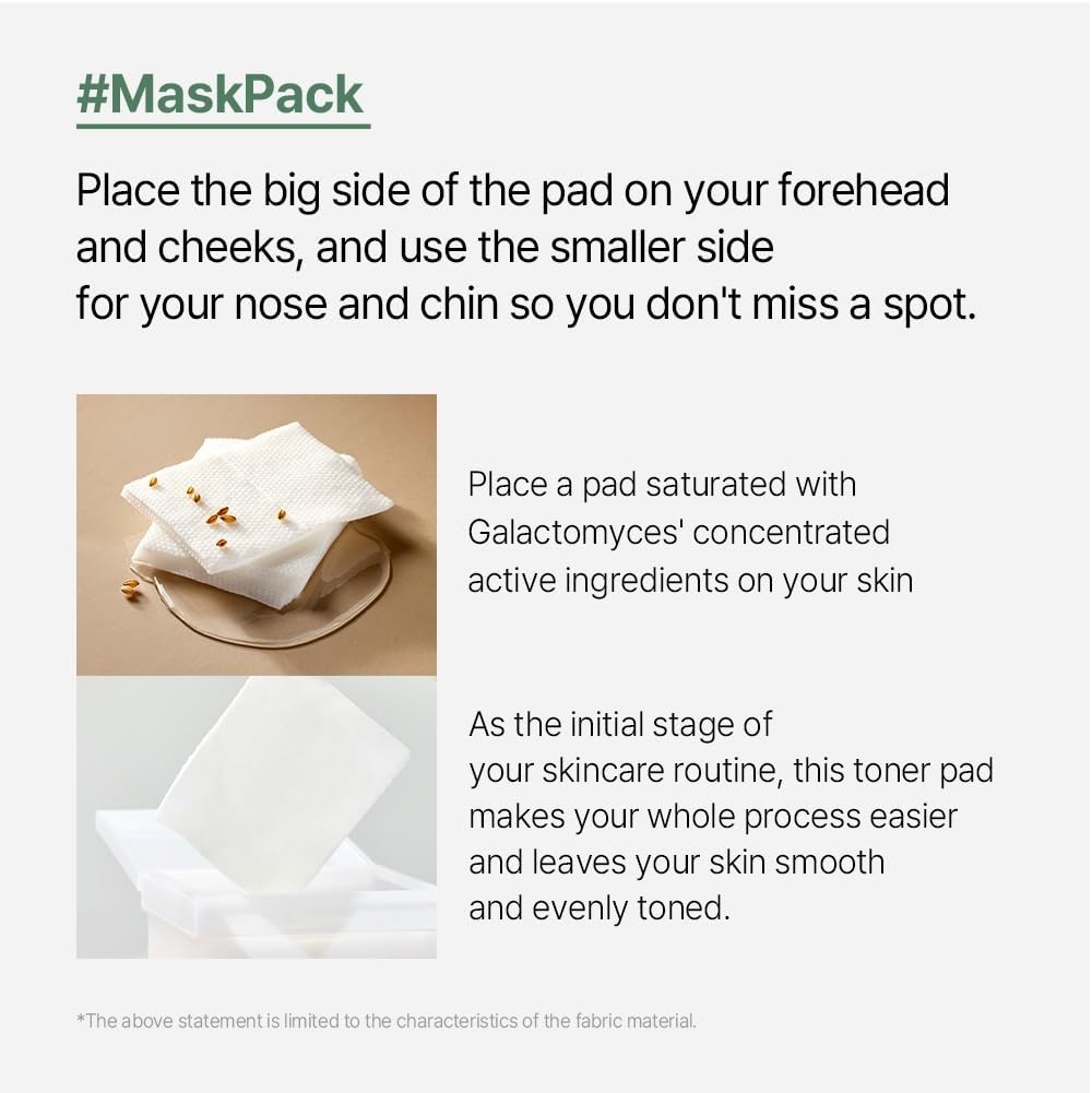 image:imagemixsoon Centella Asiatica Toner PadSoothing Hydrating and Balancing Facial CICA Pads Gentle Daily Care for Sensitive Calm Skin 180ml 608 floz 120 Sheets Korean Glass Skin CareGalactomyces Toner Pad