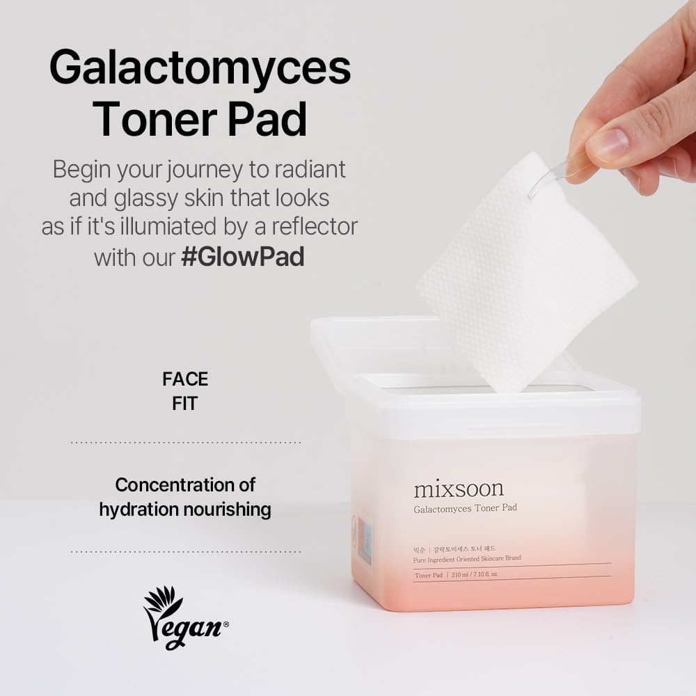 image:imagemixsoon Centella Asiatica Toner PadSoothing Hydrating and Balancing Facial CICA Pads Gentle Daily Care for Sensitive Calm Skin 180ml 608 floz 120 Sheets Korean Glass Skin CareGalactomyces Toner Pad