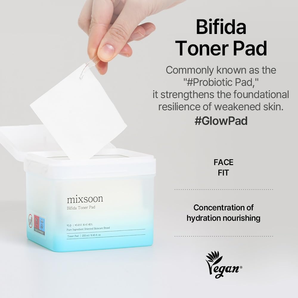 image:imagemixsoon Centella Asiatica Toner PadSoothing Hydrating and Balancing Facial CICA Pads Gentle Daily Care for Sensitive Calm Skin 180ml 608 floz 120 Sheets Korean Glass Skin CareBifida Toner Pad