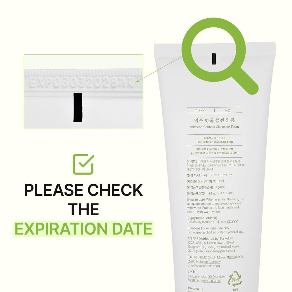 image:imagemixsoon Centella Cleansing Foam Face Wash with Cica Low pH Cleansing and Soothing for Face Hydrating Formula 150ml 507 fl oz Korean Glass Skin Care507 Fl Oz Pack of 1