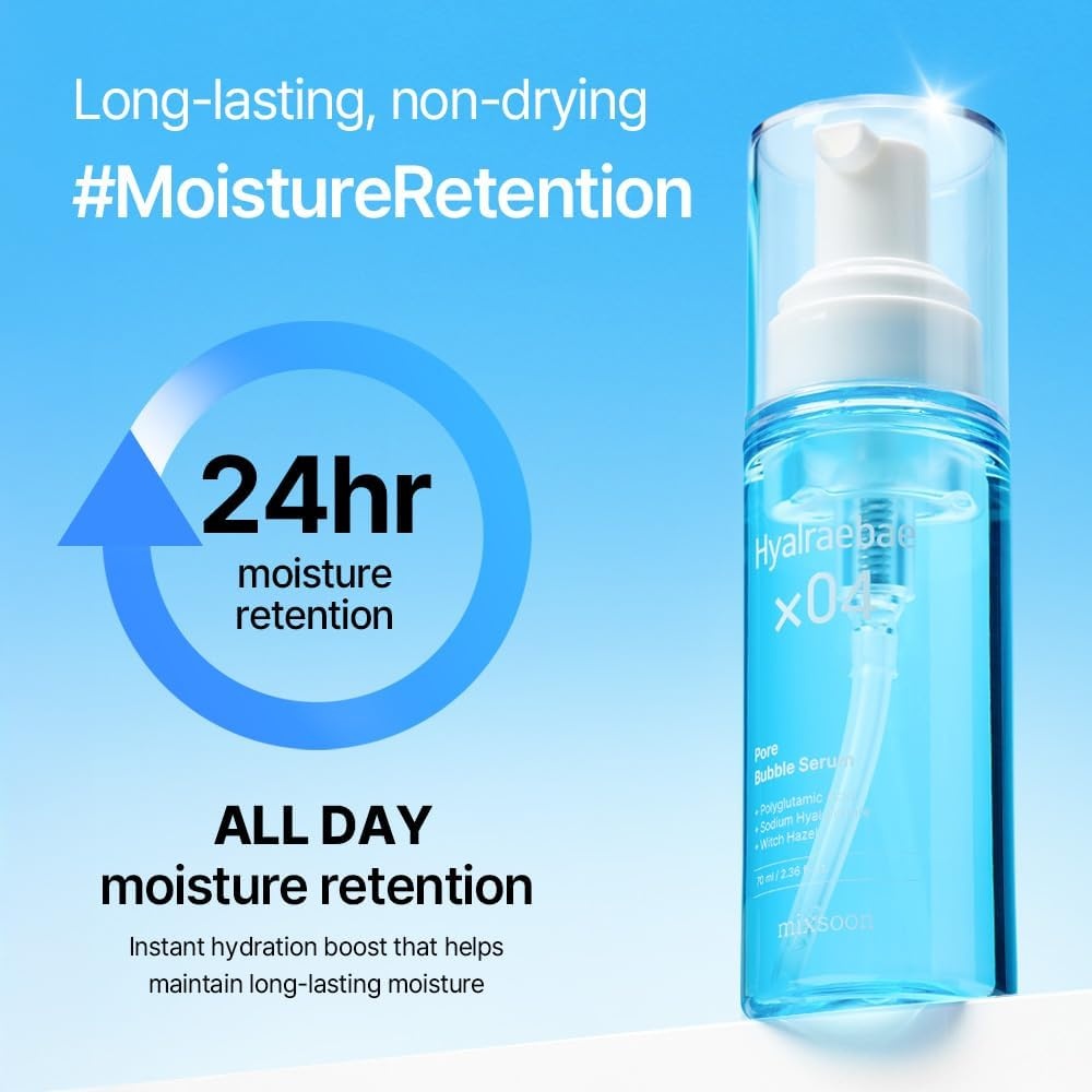 image:imagemixsoon Hyalraebae Pore Bubble Serum Airy Foam Serum with Exosome for Smooth Pores amp Glass Skin Hydration Make up Prep with Polyglutamic Acid 70ml 236 floz Korean Glass Skin Care