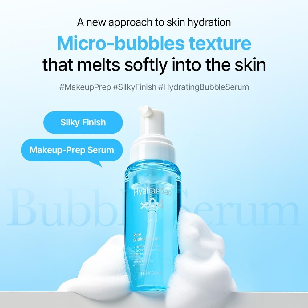 image:imagemixsoon Hyalraebae Pore Bubble Serum Airy Foam Serum with Exosome for Smooth Pores amp Glass Skin Hydration Make up Prep with Polyglutamic Acid 70ml 236 floz Korean Glass Skin Care