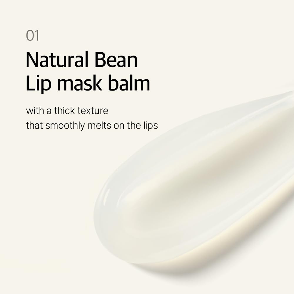 image:imagemixsoon Natural Bean Lip Mask Balm Hydrated Lips Softening Fermented Bean and Shea Butter Vegan Formula for Smooth Lip Balm 11g 037 fl oz Korean Glass Skin Care