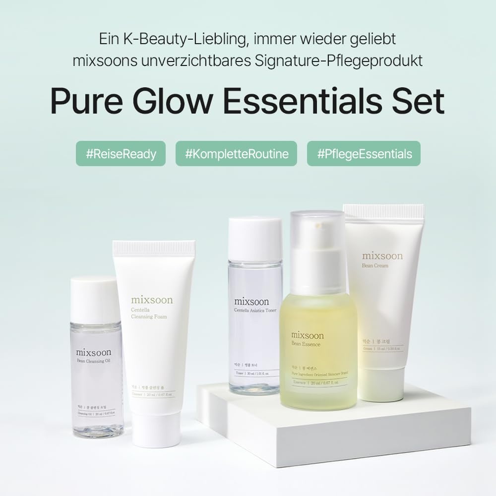 image:imagemixsoon Pure Glow Essentials Set 5Step Skincare Kit Travel kit Travel size kit Hydrating Skincare Gift Set 15ml120ml330ml1 Korean Glass Skin Care