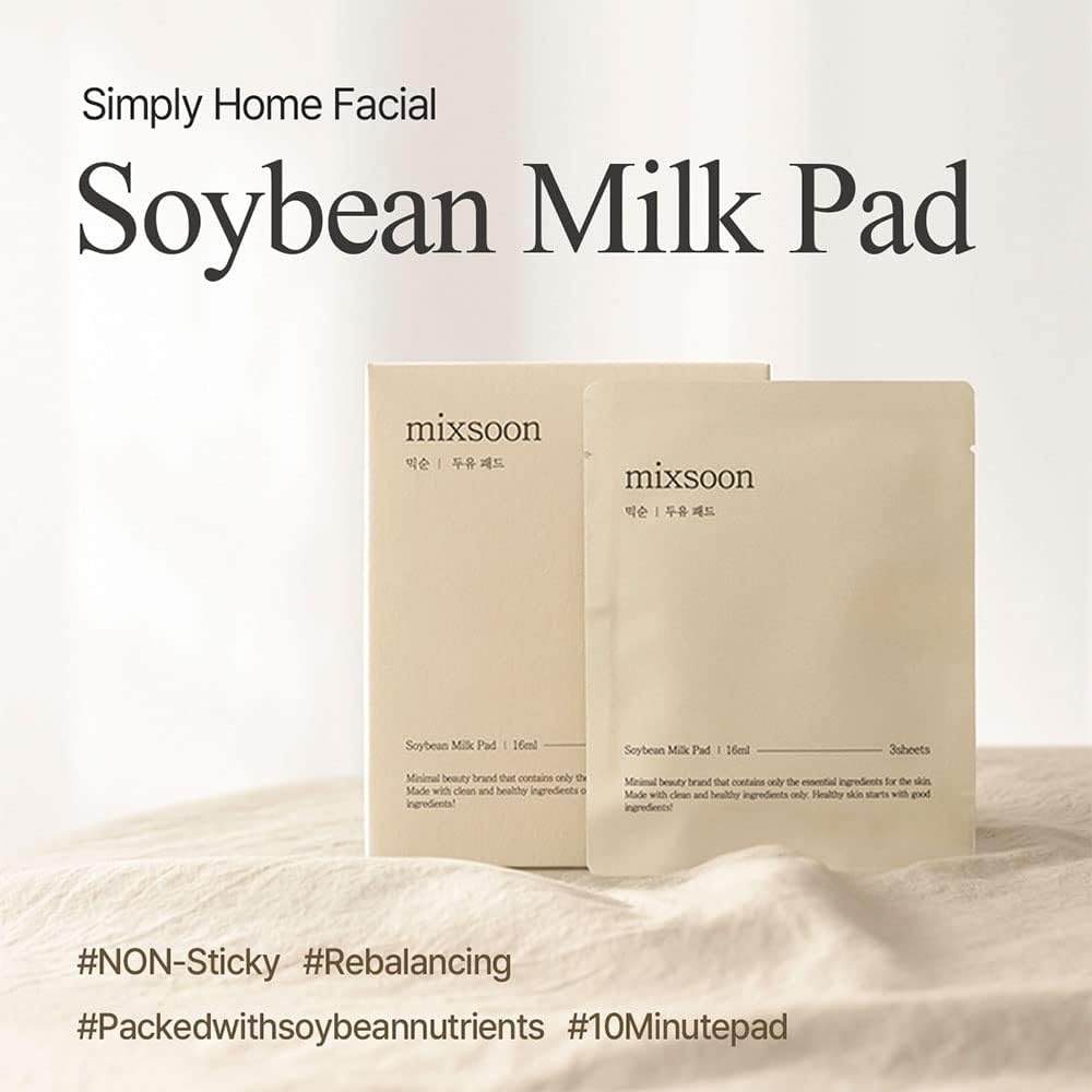 image:imagemixsoon Soybean Milk Pad 10ea Milky Texture Sheet Pad for Sensitive Skin Nourishing Moisturizer Korean Glass Skin Care