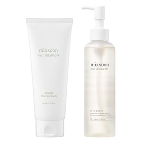 image:imagemixsoon Double Cleansing Set 2Step Face Wash Routine Centella Cleansing Foam 507 fl oz 150ml amp Bean Cleansing Oil 659 fl oz  195ml