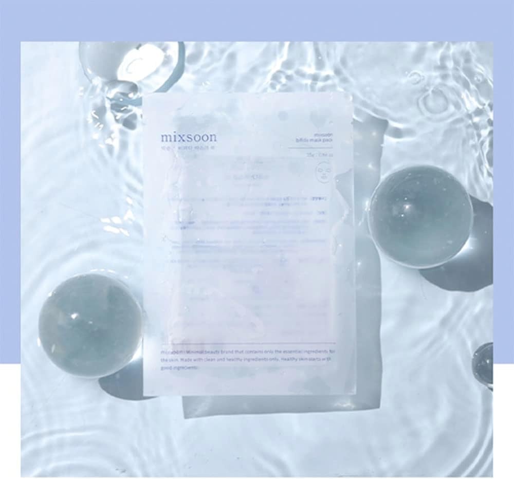 image:imagemixsoon Bifida Sheet Mask Pack Face Moisturizer Sheets Korean Glass Skin Care 1Pack 5ea