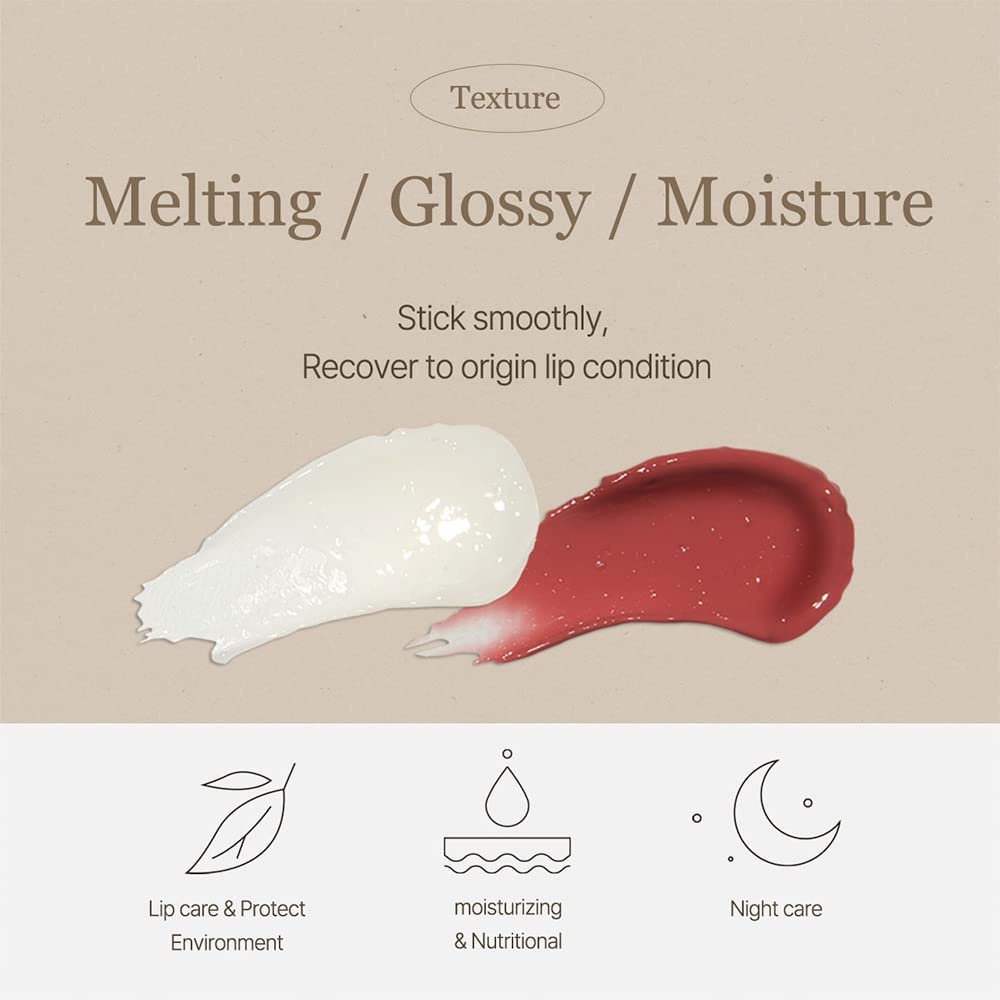 image:imagemixsoon Vegan Melting Lip Balm Clear Shea Butter Moisturizing and Softening Chapped Lips CareTransparent Finish for Smooth Hydrated Lips 41g 013 fl oz Korean Glass Skin CareClear