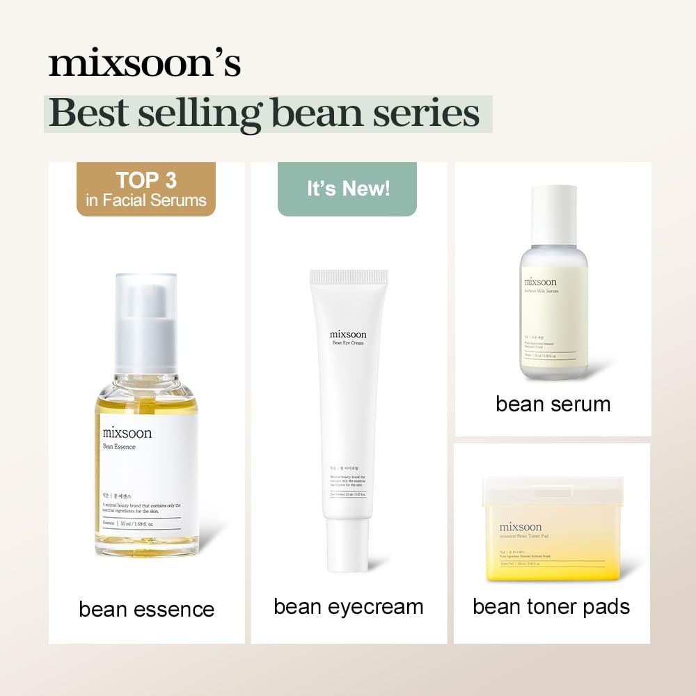 image:imagemixsoon Bean Eye cream Nourishing and Firming for Dark Circles Puffiness Fermented Bean and Peptide Complex Niacinamide 20ml 067 floz Korean Glass Skin Care