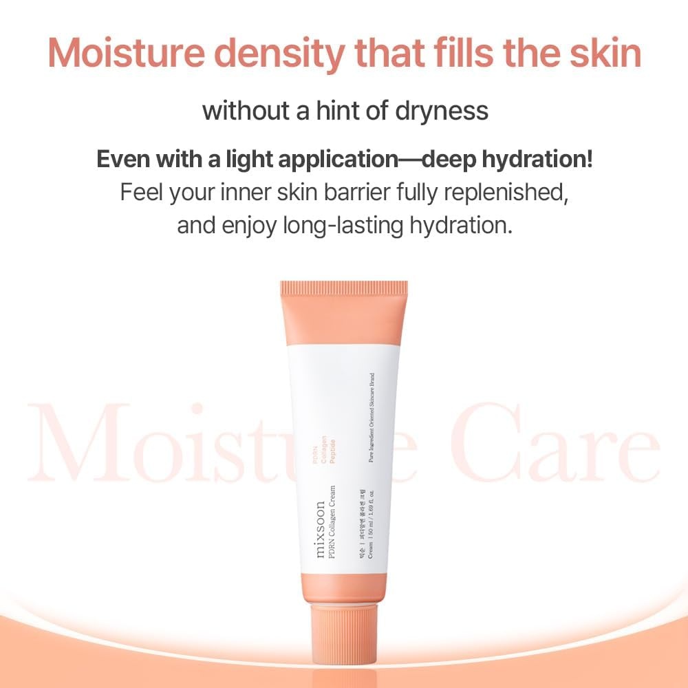 image:imagemixsoon PDRN Collagen Cream Firming Hydrating and Revitalizing Lightweight Face Gel Radiance Collagen Peptides Nourishing Moisturizer for Smooth Skin 50ml 169 floz Korean Glass Skin Care