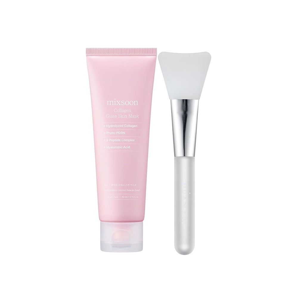 image:imagemixsoon Collagen Glass Skin Mask Hydrating and Firming Collagen Wrapping Peel Off Mask Low Molecular Face Mask Radiant Smooth Finish for Glowing Skin 80ml 271 floz Korean Glass Skin Care