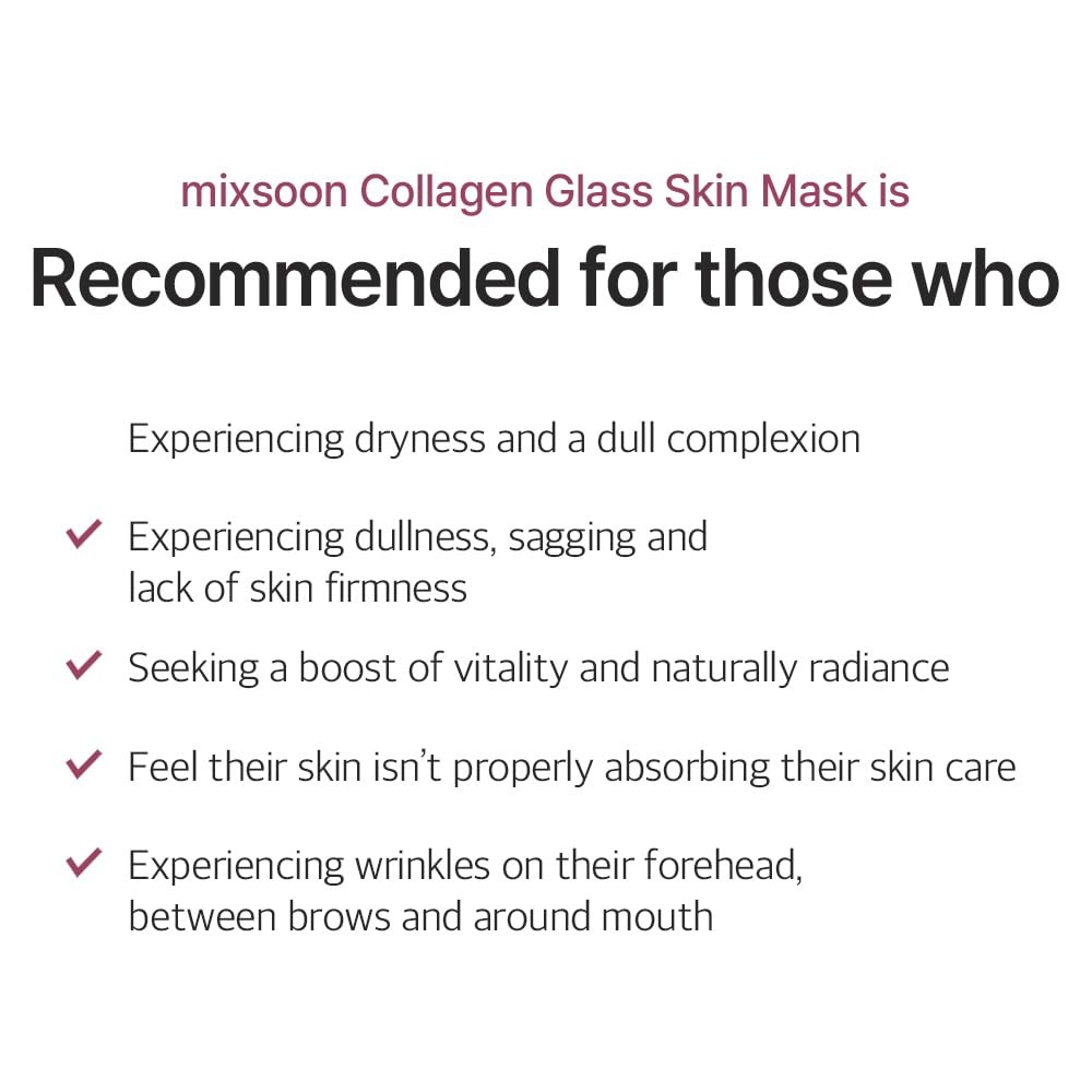 image:imagemixsoon Collagen Glass Skin Mask Hydrating and Firming Collagen Wrapping Peel Off Mask Low Molecular Face Mask Radiant Smooth Finish for Glowing Skin 80ml 271 floz Korean Glass Skin Care