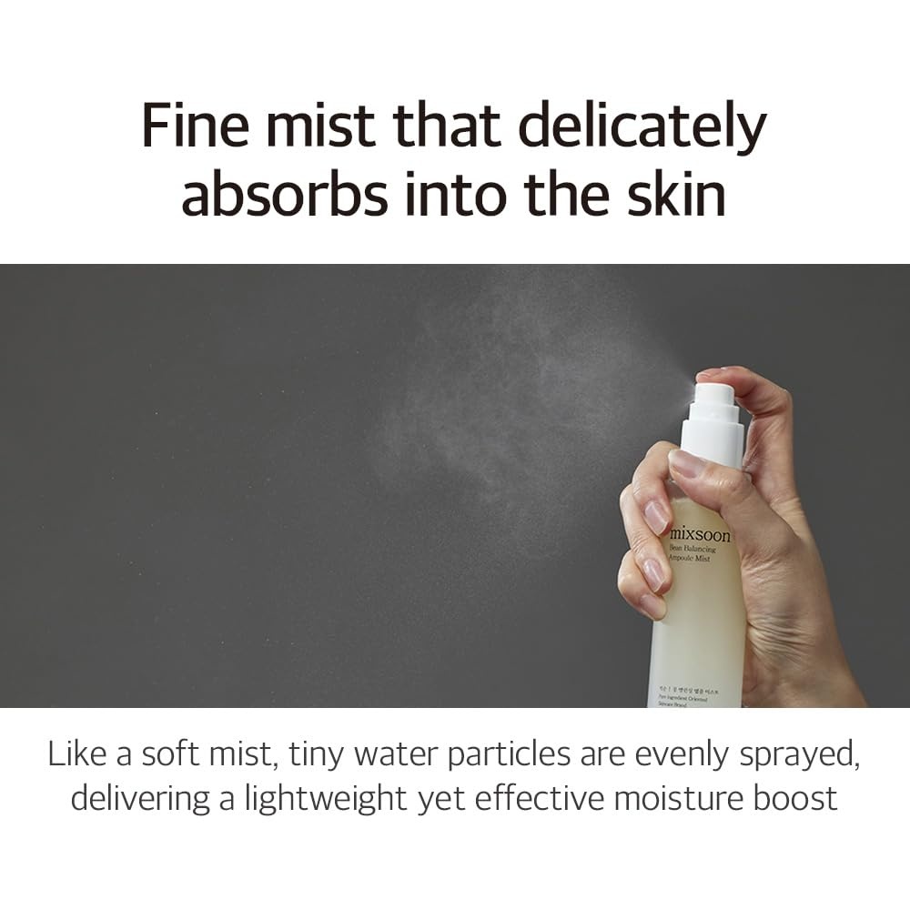 image:imagemixsoon Bean Balancing Ampoule Mist Hyaluronic Acid Hydrating Face Mist Soothing for Face Oil balance For Hydrated Radiance 100ml 338 floz Korean Glass Skin Care