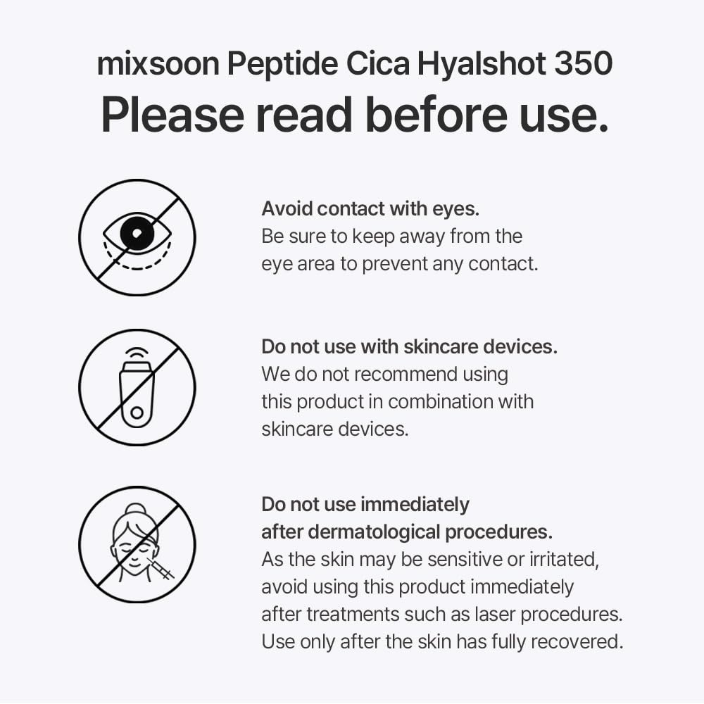 image:imagemixsoon Peptide Cica Hyalshot 150 Firming Soothing and MoistureBoosting Ampoule Serum Lightweight Formula for Radiant Balanced Skin 50ml 169 floz Korean Glass Skin Care101 Fl Oz Pack of 1