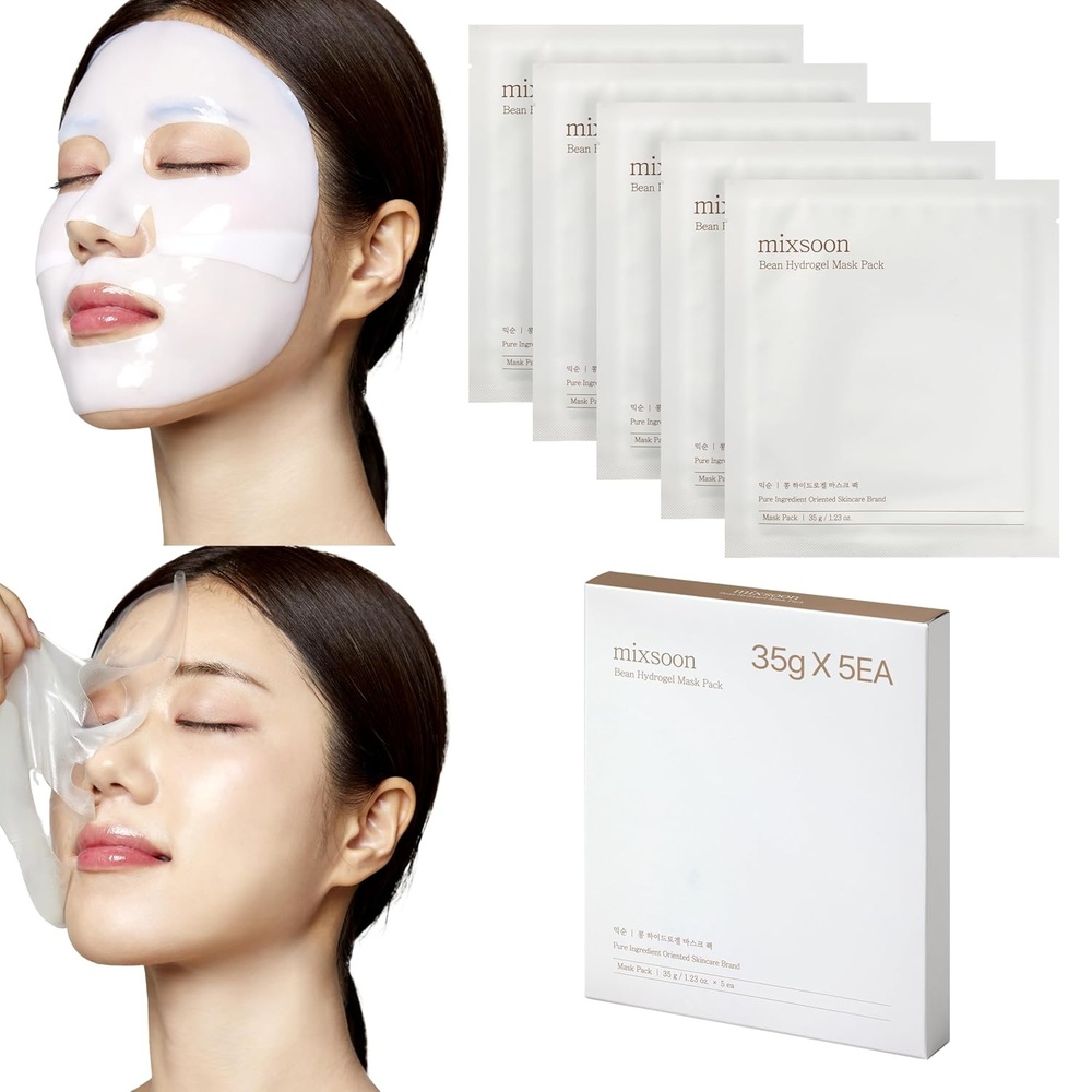 image:imagemixsoon Hydrogel Collagen Mask 35gX5ea PlantBased Nutrition Radiance Hydration AllInOne Firming Ingredients Absorbing Over Time Korean Bean Essence Korean Collagen Mask